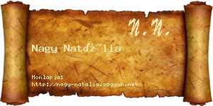 Nagy Natália névjegykártya